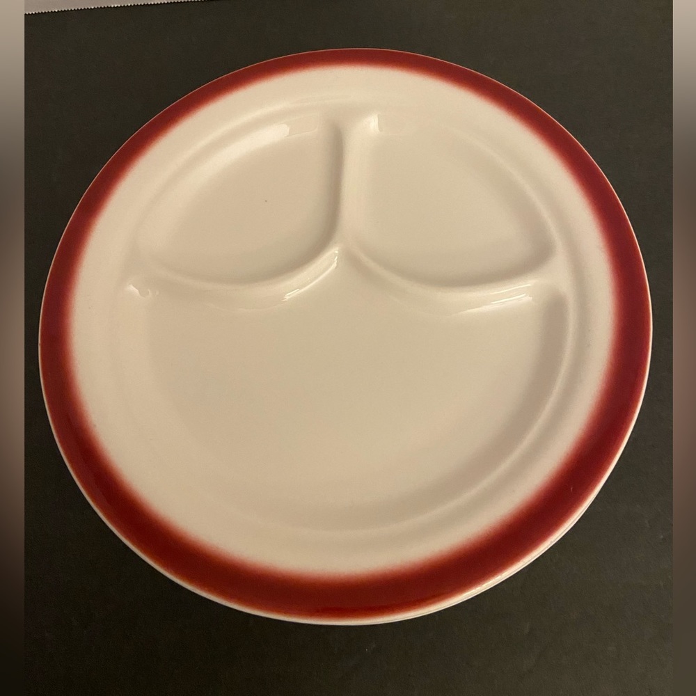 Set of 4 Vintage Buffalo China Divided Plates